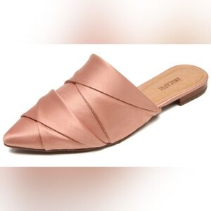 ANACAPRI silk satin wrap dusty pink  mule shoe made in Brasil size 9